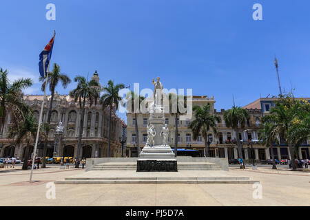 Jose Marti Statue im Parque Central, Habana Vieja, Havanna, Kuba Stockfoto