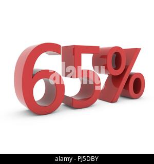 60 5% 65% Stockfoto