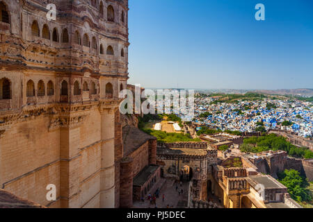 Von Jodhpur Meherangarh Fort, Indien Stockfoto