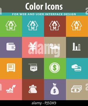 Devisenwechsel Symbole gesetzt Stock Vektor