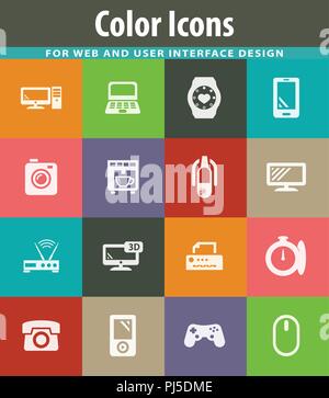 Geräte-Symbole-set Stock Vektor