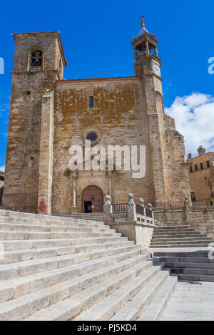 San Martin Kirche (16. Jahrhundert), Plaza Mayor, Trujillo, Extremadura, Spanien Stockfoto