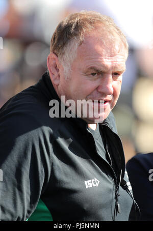 Die Newcastle Falcons Direktor von Rugby Dean Richards während der gallagher Premiership Gleichen bei Kingston Park, Newcastle am 2. September 2018. Stockfoto