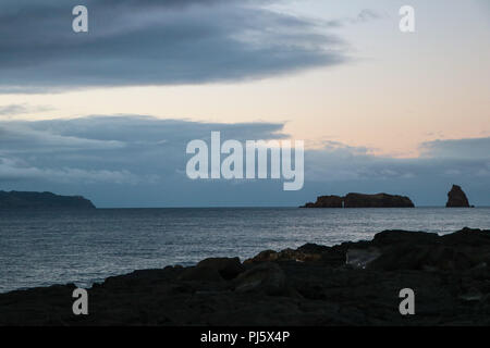 Blick auf das Meer von der Insel Pico, Azoren, Portugal Stockfoto