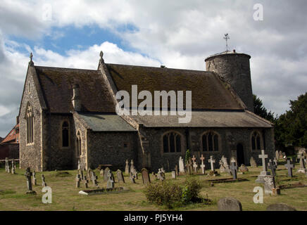 NORFOLK; Burnham Deepdale, St. Mary's Church Stockfoto