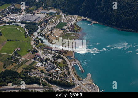 Nordfjord und Loen vom Berg Hoven Stockfoto