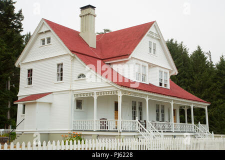 Tierpfleger Viertel, Heceta Head Lighthouse State Park, Illinois Stockfoto