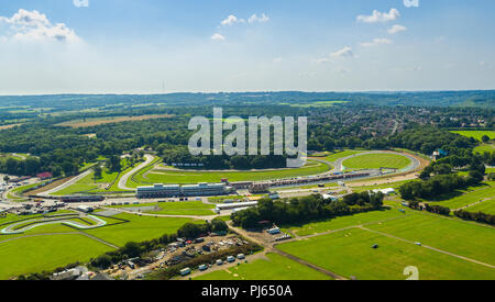 Luftaufnahme von der Rennstrecke Brands Hatch, Kent, Großbritannien Stockfoto