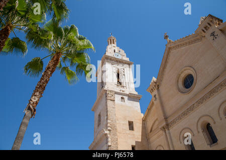 La Seu, die Stiftskirche Basilika Santa Maria von Xàtiva in Xativa Stadt, Valencia, Spanien Stockfoto