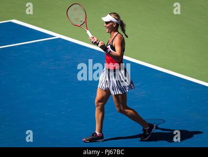 New York, USA. New York, USA. Timea Babos in Ungarn spielen verdoppelt bei den US Open 2018 Grand Slam Tennis Turnier. New York, USA. September 04, 2018. 4. Sep 2018. Quelle: AFP 7/ZUMA Draht/Alamy leben Nachrichten Stockfoto