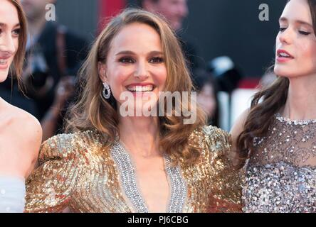 Venedig, Italien. 04 Sep, 2018. Natalie Portman besucht die Premiere von "Vox Lux' während des 75. Filmfestival von Venedig Palazzo del Cinema in Venedig, Italien, am 04. September 2018. | Verwendung der weltweiten Kredit: dpa/Alamy leben Nachrichten Stockfoto