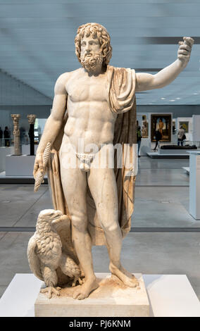 Statue des römischen Gott Jupiter aus der Zeit um 150 AD. Stockfoto
