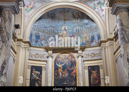 Mosaiken (5. Jahrhundert), die Basilika Santa Pudenziana, Heiligen Pudentiana, Rom, Latium, Italien Stockfoto