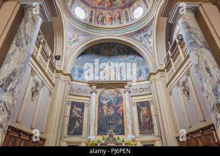 Mosaiken (5. Jahrhundert), die Basilika Santa Pudenziana, Heiligen Pudentiana, Rom, Latium, Italien Stockfoto