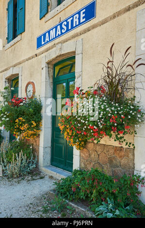 Lamastre Bahnhof in der Ardeche, Rhône-Alpes, Frankreich Stockfoto