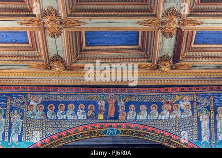 Mosaiken (9. Jahrhundert), Basilika des Heiligen Praxedes, Basilica di Santa Prassede all'Esquillino, Rom, Latium, Italien Stockfoto