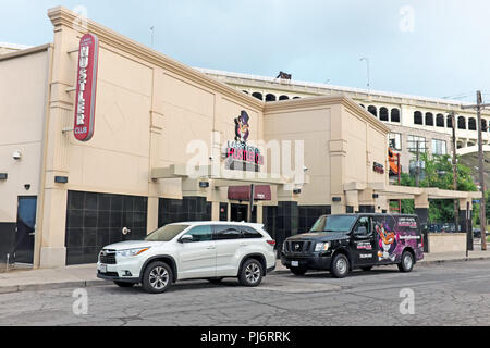 Larry Flynt's Hustler Club, eine Adult Entertainment Club, in den Wohnungen von Cleveland, Ohio, USA. Stockfoto