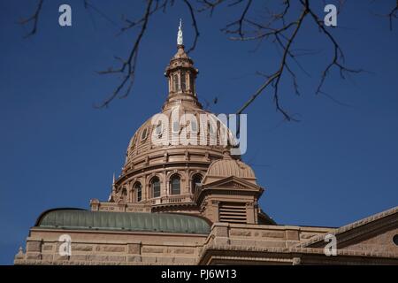 Die Texas Capitol Building und Kuppel mit dem Texas in Austin, Texas. Stockfoto