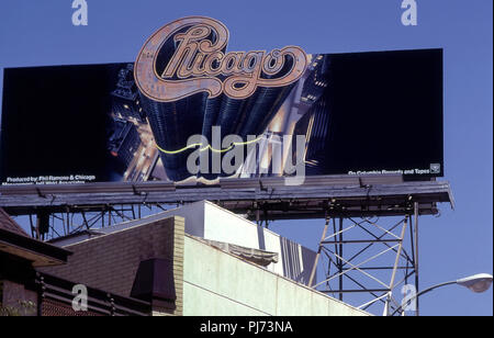 Chicago Hinweistafel auf dem Sunset Strip circa 1979 Stockfoto