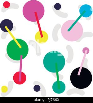 Bunt und hell geometrischer Vektor Illustration auf weißen isoliert. Stock Vektor