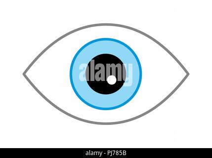 Auge bunt Abbildung auf weißem Hintergrund Stock Vektor