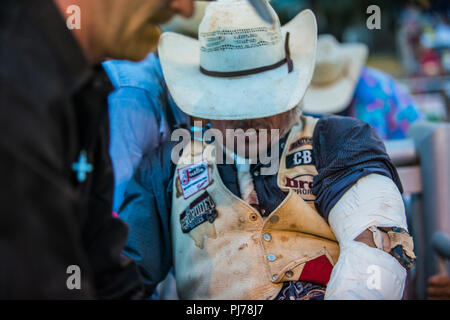 Rodeo Cowboy in Teschow, Texas, USA Stockfoto