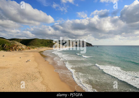 Praia do Amado (Amado Strand). Parque Natural do Sudoeste Alentejano e Costa Vicentina, die wildesten Atlantikküste in Europa. Algarve, Portugal Stockfoto