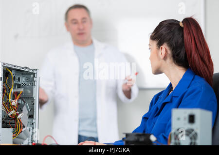 Künftige elektronische assemblerl Stockfoto