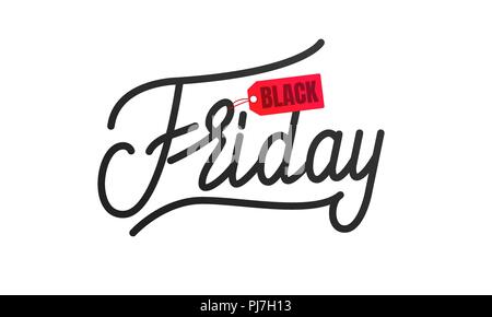 Schwarzer Freitag. Moderne hand Schriftzug Logo Design für den Schwarzen Freitag. Stock Vektor
