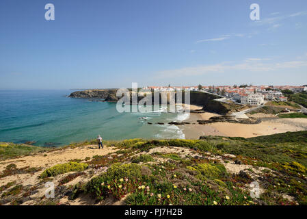 Zambujeira do Mar Beach. Alentejo, Portugal Stockfoto