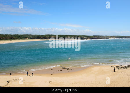 Strände in Vila Nova de Milfontes und Furnas. Costa Vicentina, Alentejo. Portugal Stockfoto