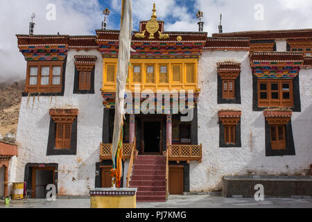 Eingang Likir Gompa Kloster in Ladakh, Indien Stockfoto