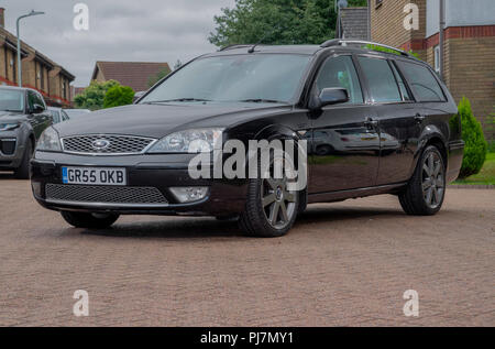 2005 Mk3 Ford Mondeo Titanium X Kombi Panther Schwarz Stockfoto