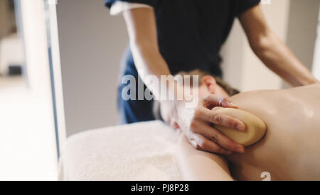 Holz- massage Zubehör für besondere Behandlung Stockfoto