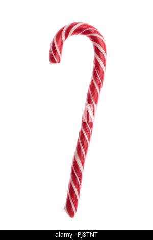 Candy cane gestreiften isolierten auf weißen Hintergrund Stockfoto