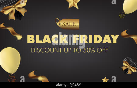 Schwarzer Freitag verkauf Inschrift Design Template Stockfoto