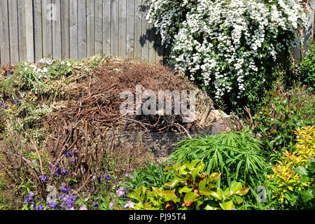 Komposthaufen im Sommer Stockfoto