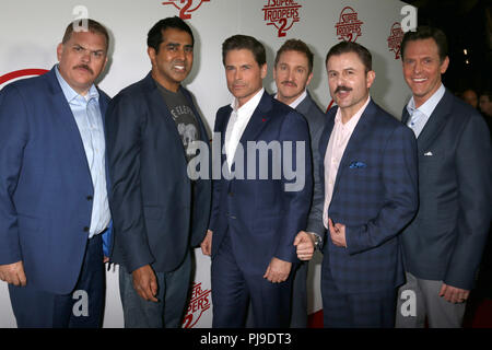 Premiere von "super Troopers 2'at ArcLight Hollywood hielt am 11. April 2018 in Los Angeles, CA mit: Kevin Heffernan, Jay Chandrasekhar, Rob Lowe, Steve Lemme, Paul Soter, Erik Stolhanske Wo: Los Angeles, Kalifornien, Vereinigte Staaten, wenn: 11 Apr 2018 Credit: Nicky Nelson/WENN.com Stockfoto
