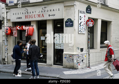 Japanisch - rue Saint Anne - Paris Stockfoto