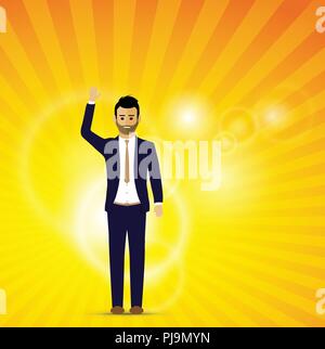 Mann seine Hand halten Stock Vektor