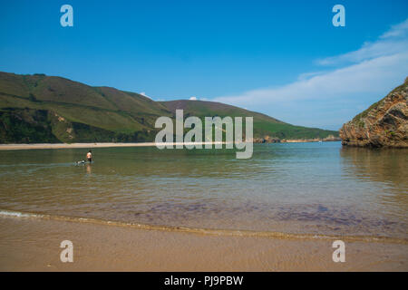 Torimbia Strand. Niembro, Asturien, Spanien. Stockfoto