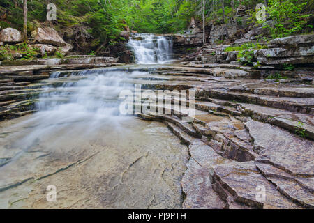Kolosseum fällt auf Bemis Bach in der Hart-Lage, New Hampshire USA in den Frühlingsmonaten. Dieser Wasserfall ist entlang Bemis Brook Trail in Cra entfernt Stockfoto