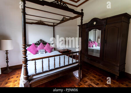 Ilocos Norte, Philippinen: Aug 24, 2018 Schlafzimmer in der Marcos Mansion Stockfoto