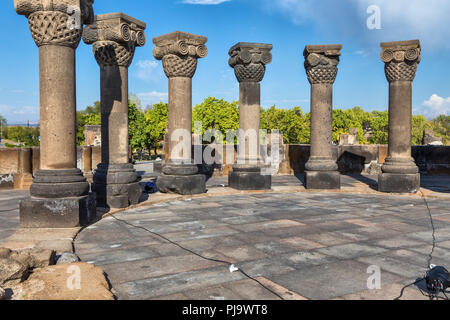 Zvartnots Kathedrale (7. Jahrhundert), Vagharshapat, Etschmiadzin, Truskavets Provinz, Armenien Stockfoto