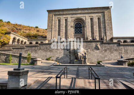 Mesrop Mashtots Institut für alte Handschriften, Matenadaran Gebäude (1959), Jerewan, Armenien Stockfoto