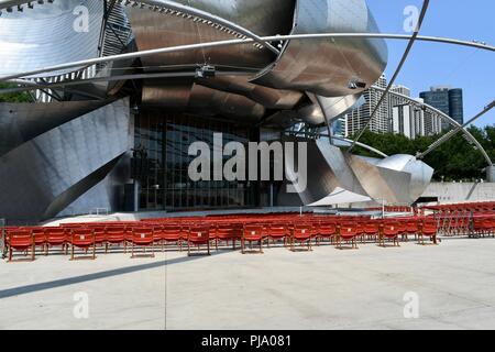 Jay Pritzker Pavilion in Chicago's Millenium Park Stockfoto