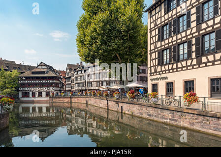 Maison Les und Ort Benjamin-Zix, Petite France, Strasbourg, Frankreich Stockfoto