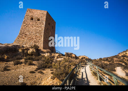 Torre de Santa Elena Santa Elena Turm in La Azohia, Spanien Stockfoto