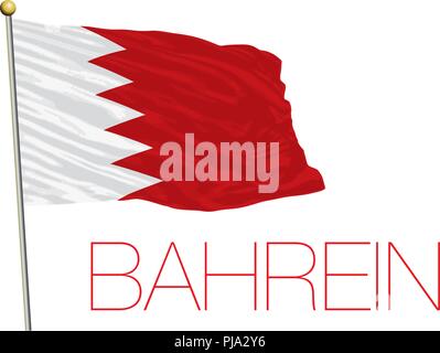 Bahrain Nationalflagge, Vektor, Abbildung Stock Vektor