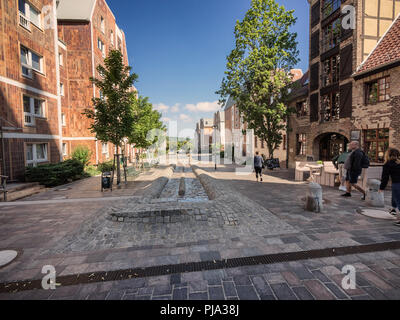 Straßen in Rostock an einem Sommertag, Deutschland Stockfoto